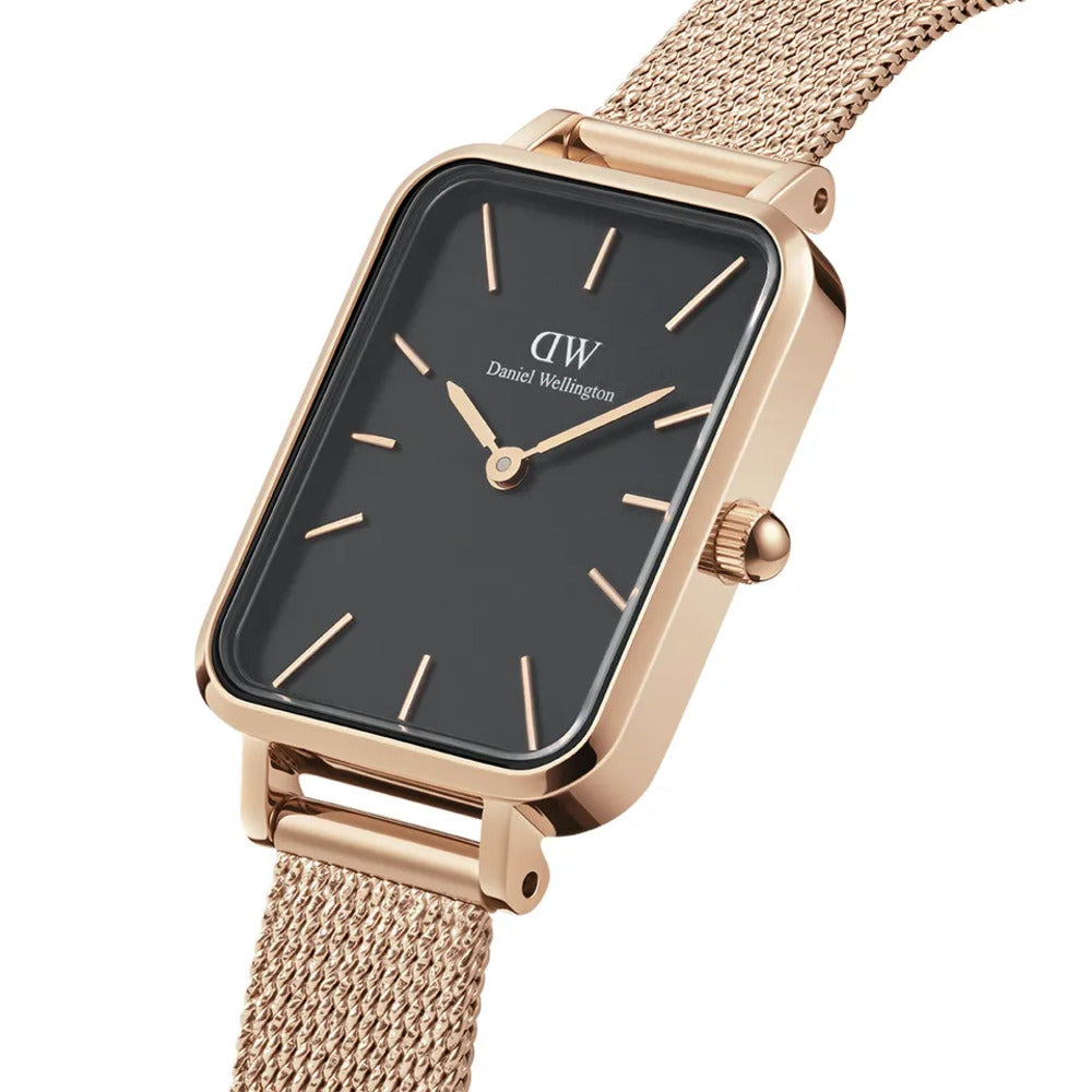 Orologio Daniel Wellington Quadro Pressed Melrose Rosegold/Black