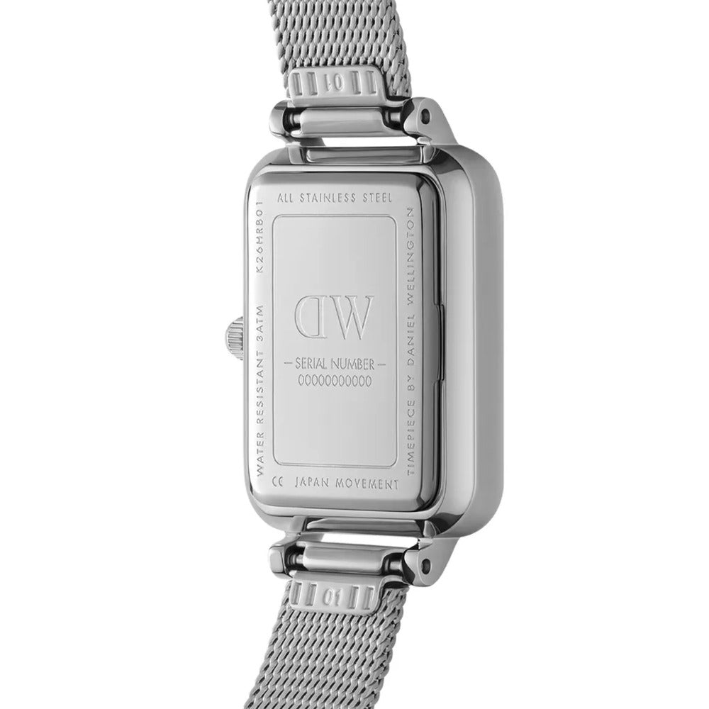 Orologio Daniel Wellington Quadro Lumine Pressed Piano Silver/White