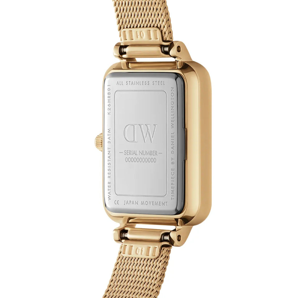 Orologio Daniel Wellington Quadro Lumine Pressed Piano Gold/White