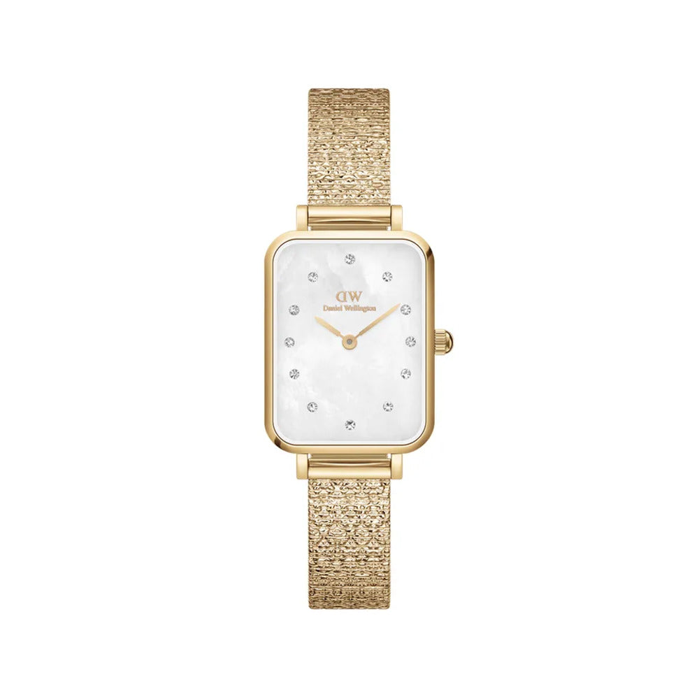 Orologio Daniel Wellington Quadro Lumine Pressed Piano Gold/White