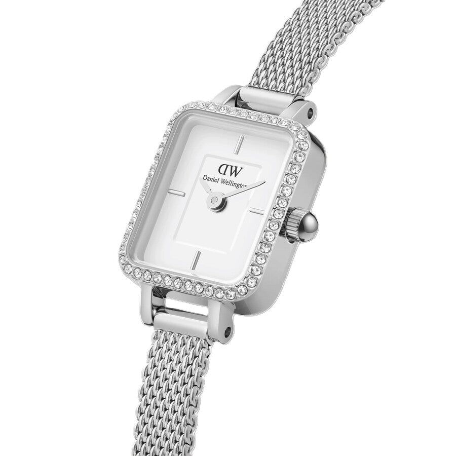 Orologio Daniel Wellington Quadro Mini Lumine Bezel Silver