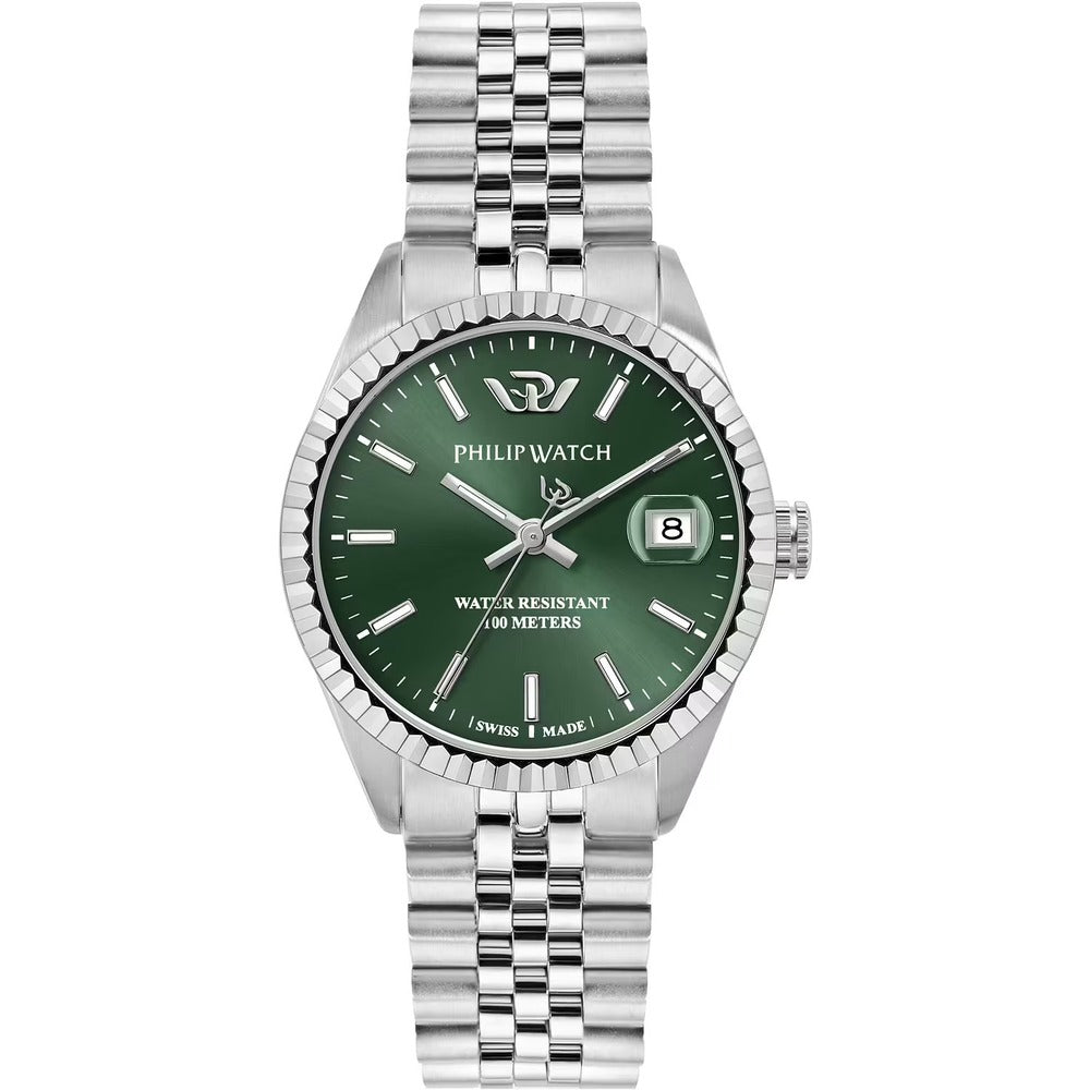Orologio Philip Watch Caribe Urban Silver Green 35 mm