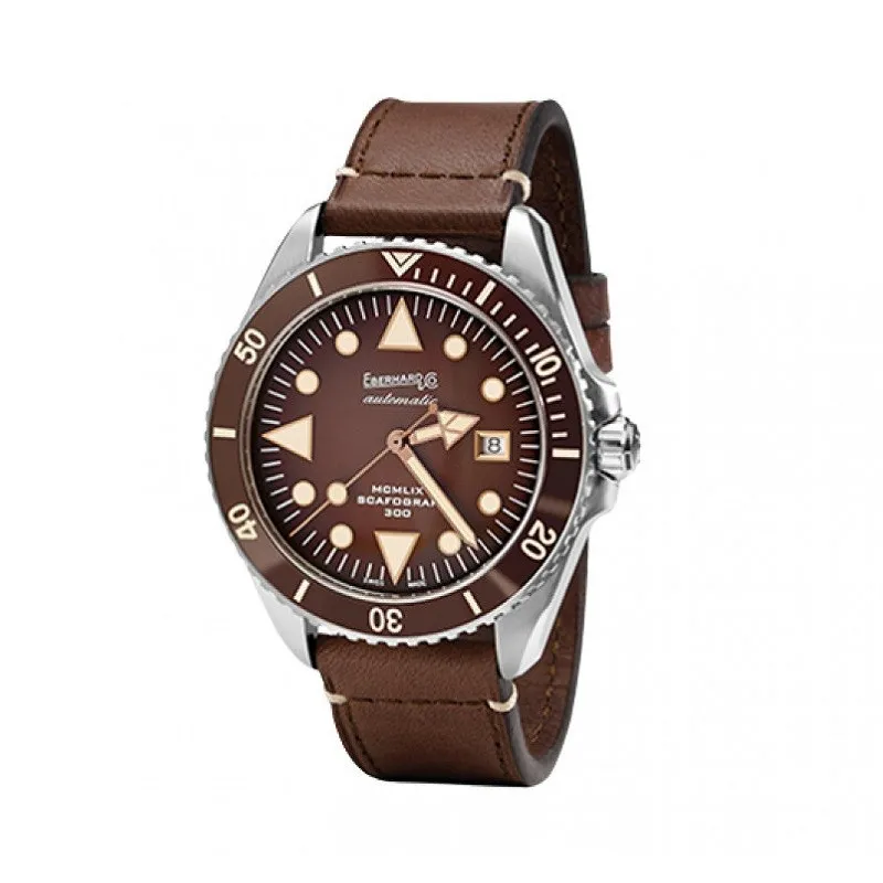 Orologio Uomo Eberhard Scafograf MCMLIX Brown