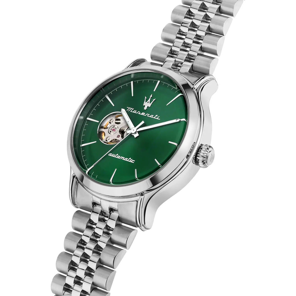 Orologio Automatico MASERATI Epoca Silver/Green