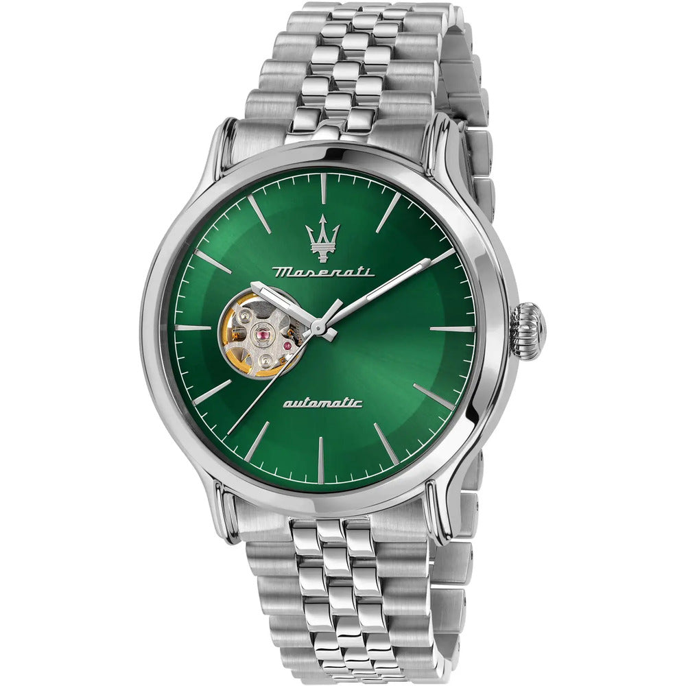 Orologio Automatico MASERATI Epoca Silver/Green