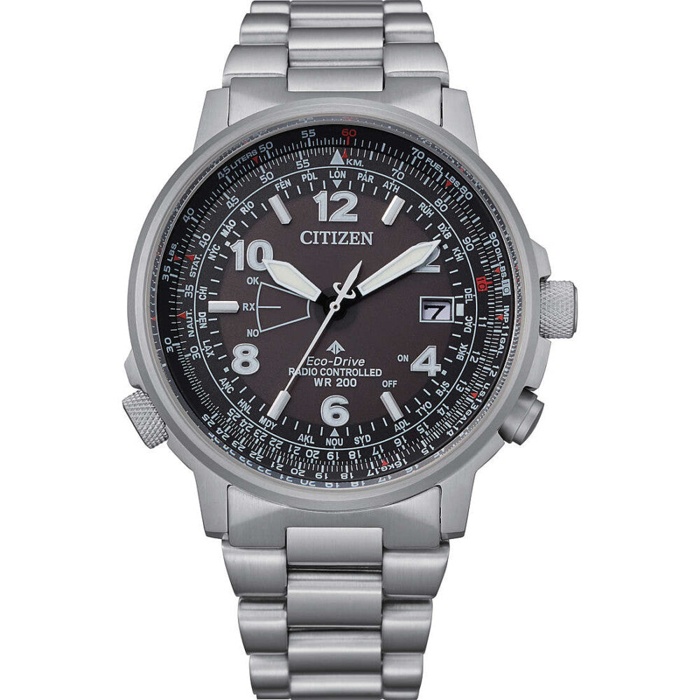 Orologio Citizen Eco Drive in Acciaio Crono Pilot Radiocontrollato –