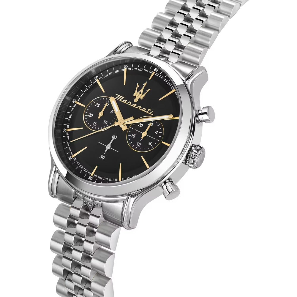 Orologio MASERATI Epoca Crono Silver Black 42 mm