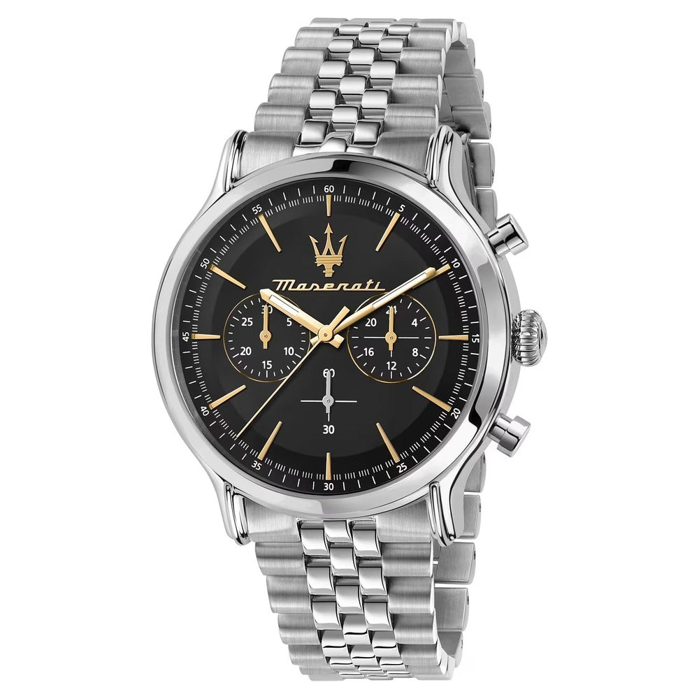 Orologio MASERATI Epoca Crono Silver Black 42 mm