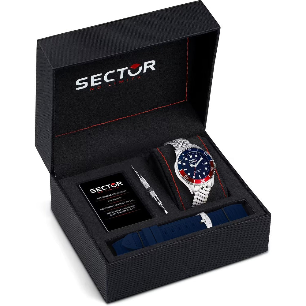 Orologio Uomo SECTOR Silver/Blue/Red