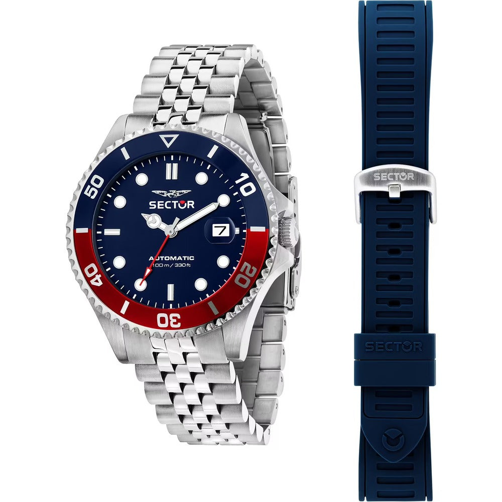 Orologio Uomo SECTOR Silver/Blue/Red