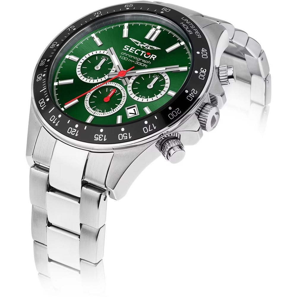 Orologio Cronografo da Uomo SECTOR Silver/Green