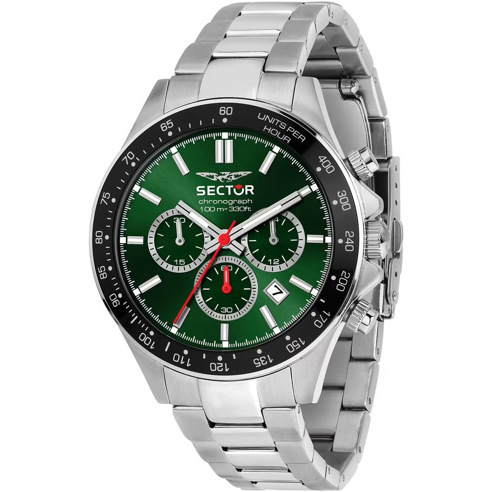 Orologio Cronografo da Uomo SECTOR Silver/Green