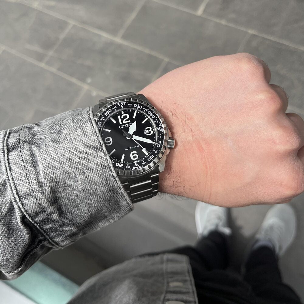 Orologio Citizen Automatico Silver Black 46 mm