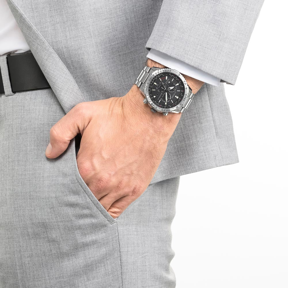 Orologio CITIZEN Radiocontrollato Crono Pilot Super Titanio
