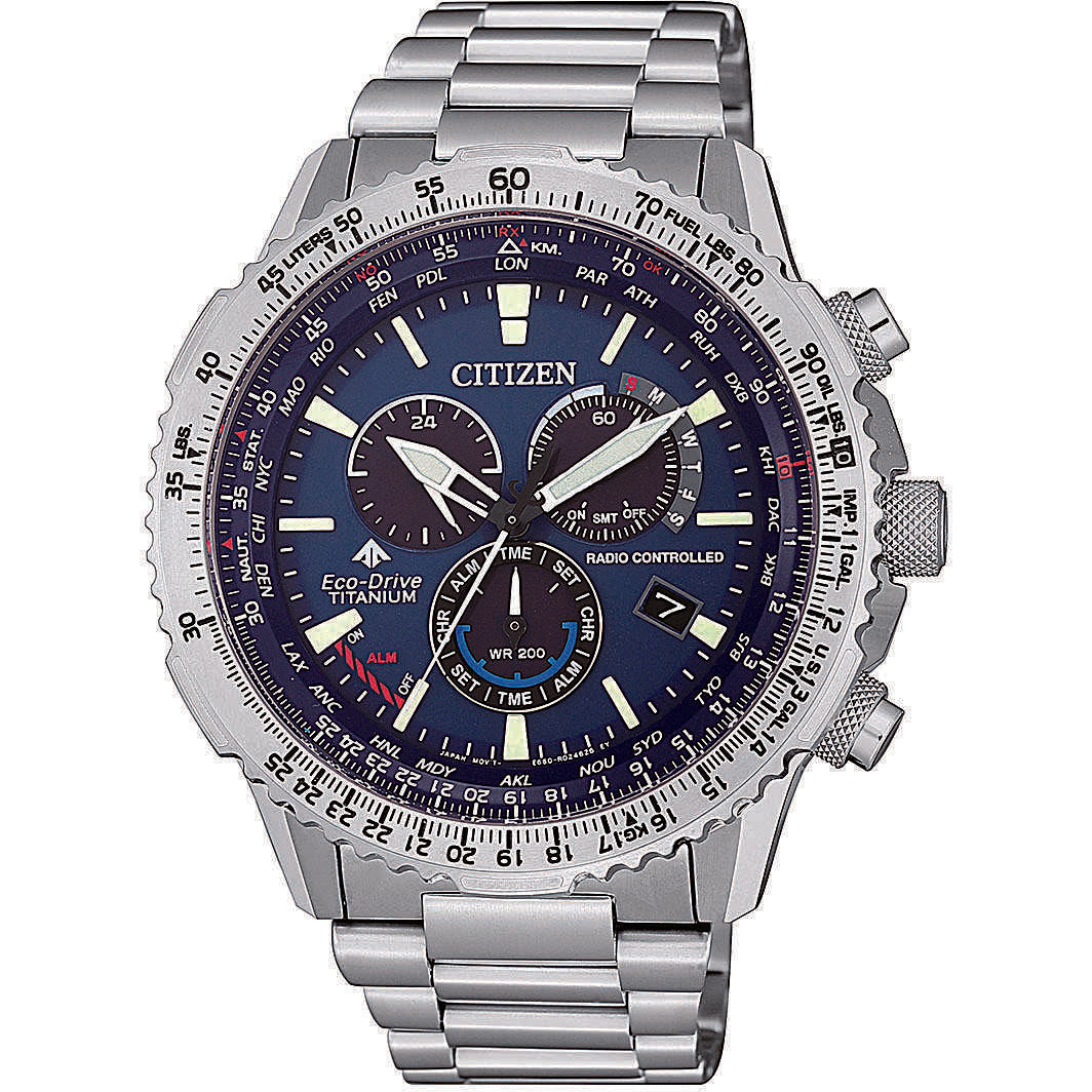 Orologio CITIZEN Radiocontrollato Crono Pilot Super Titanio
