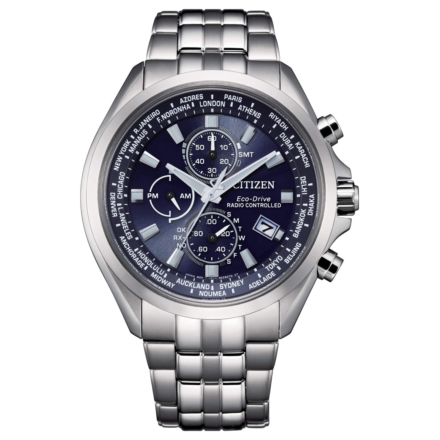 Orologio Citizen Eco Drive in Acciaio Crono Sport Radiocontrollato