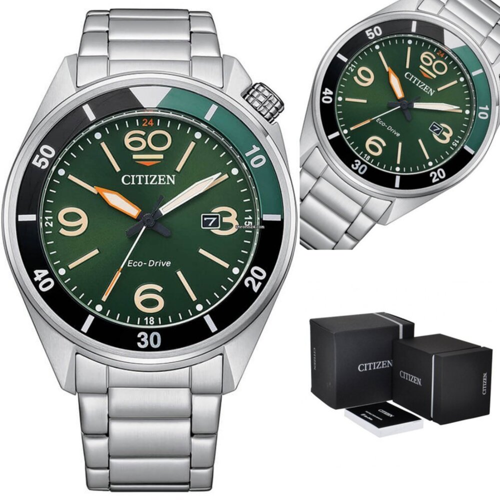 Orologio Uomo Citizen Seaplane Green