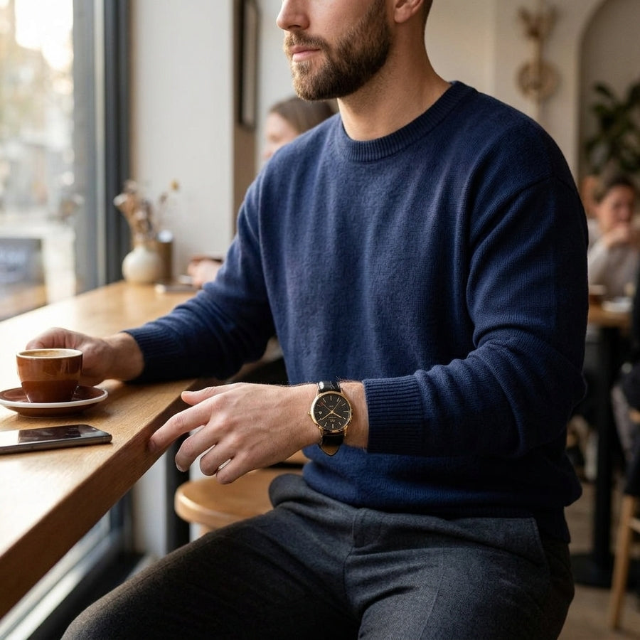 Orologio Daniel Wellington GMT Nero e Oro Pathfinder