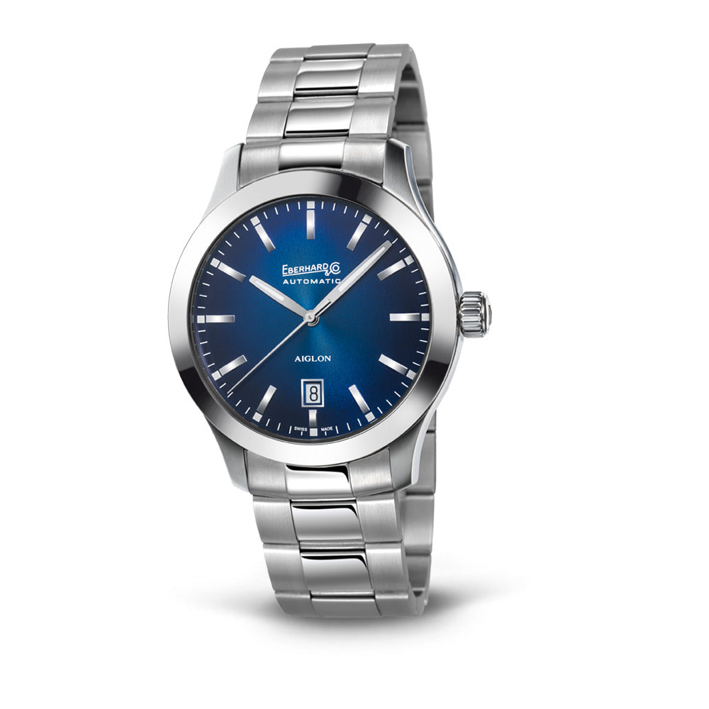 Orologio Automatico Eberhard Aiglon Grande Taille Silver/Blue