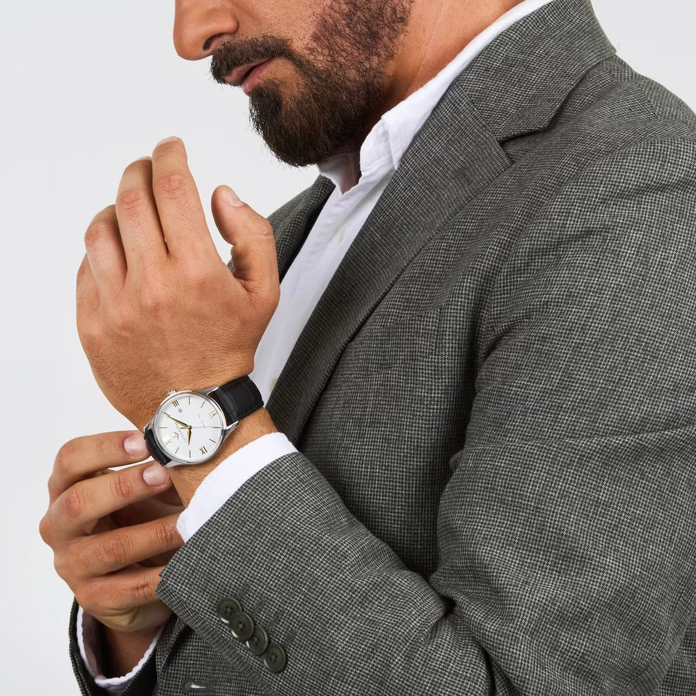 Orologio Uomo Lucien Rochat Montreux White Black 39 mm