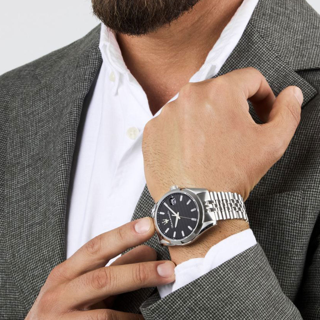 Orologio Maserati Traguardo Silver Black
