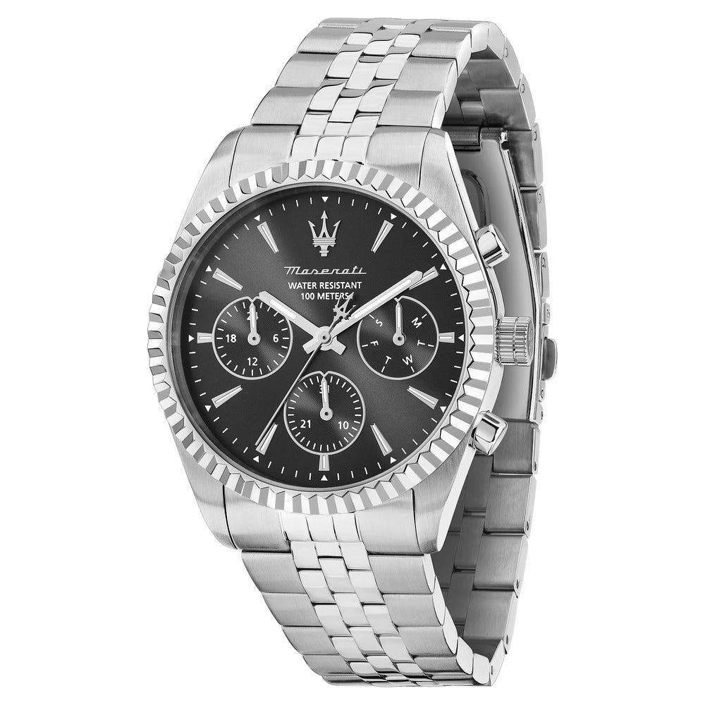 Orologio Multifunzione MASERATI Competizione Silver Black