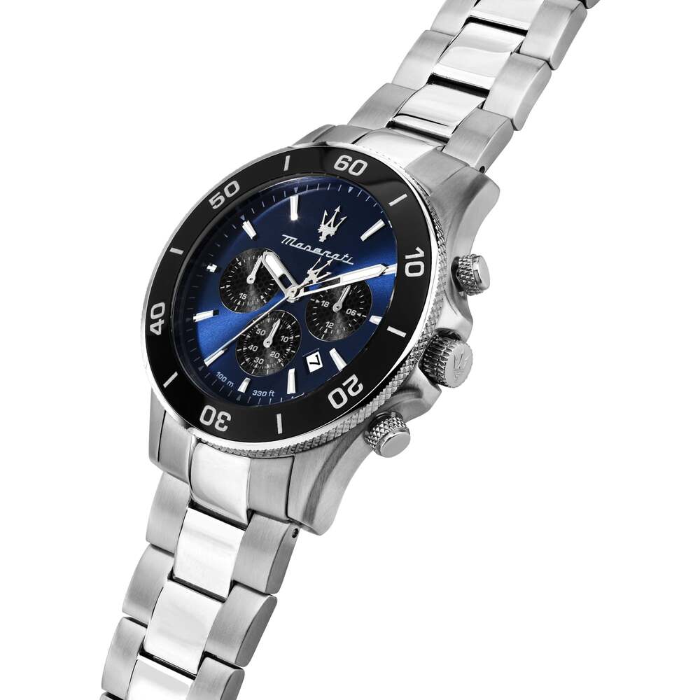 Orologio Cronografo MASERATI Competizione Silver/Blue/Black