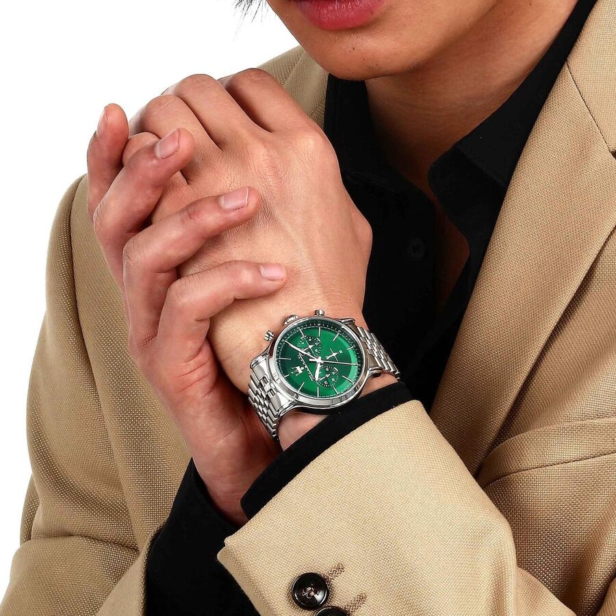Orologio Cronografo Uomo MASERATI Epoca Silver/Green
