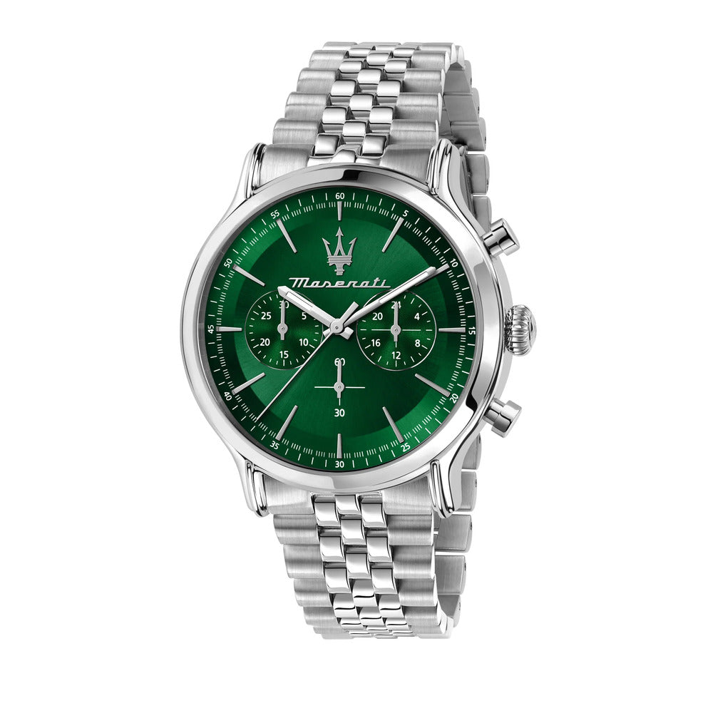 Orologio Cronografo Uomo MASERATI Epoca Silver/Green