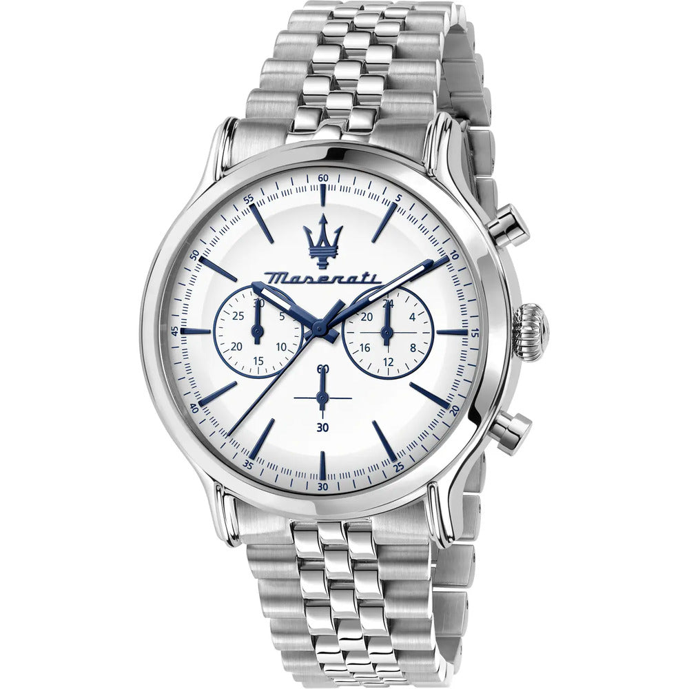 Orologio Cronografo Uomo MASERATI Epoca Silver/Blue