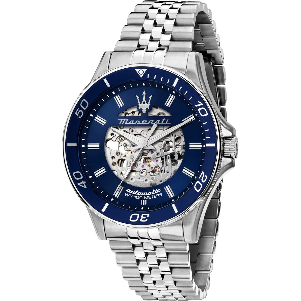 Orologio Automatico MASERATI Sfida Silver/Blue