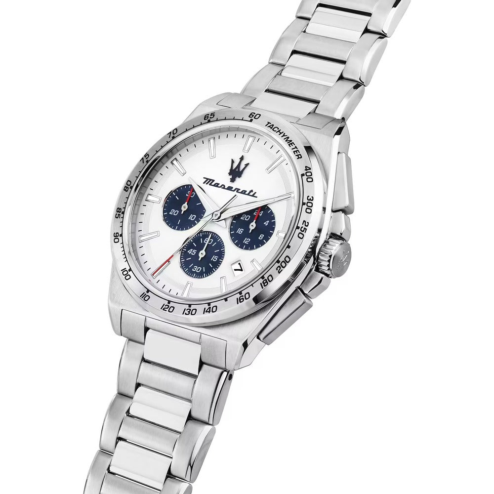 Orologio Cronografo Maserati Velocità Silver/White
