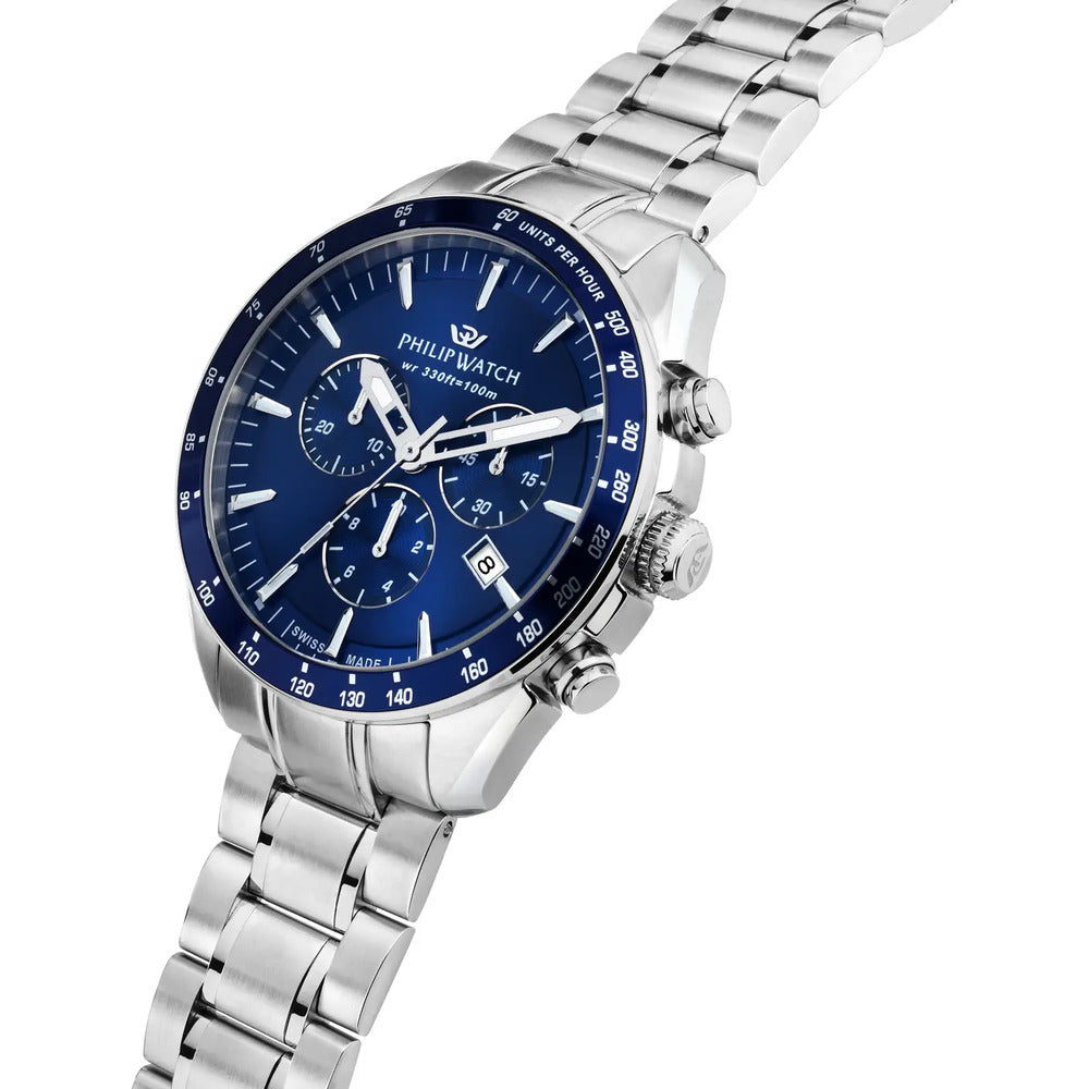 Orologio Cronografo Philip Watch Blaze Silver/Blue