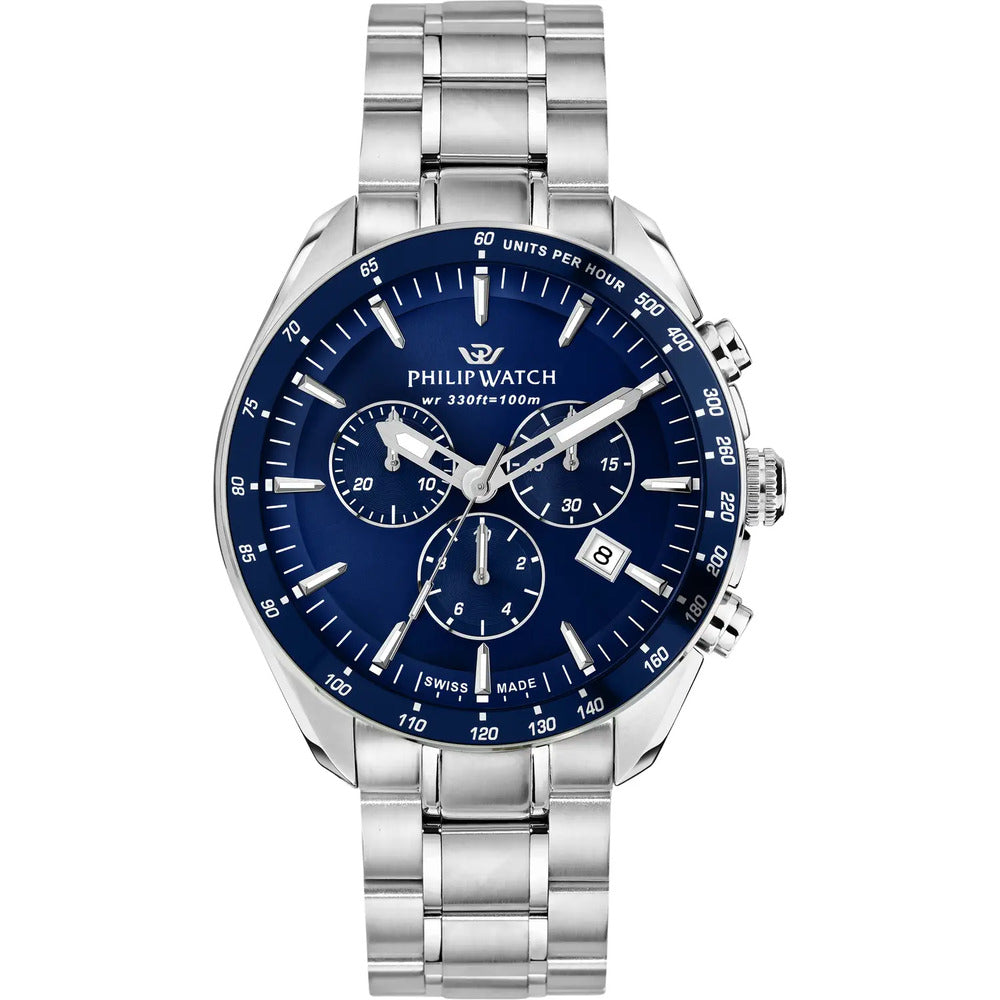 Orologio Cronografo Philip Watch Blaze Silver/Blue