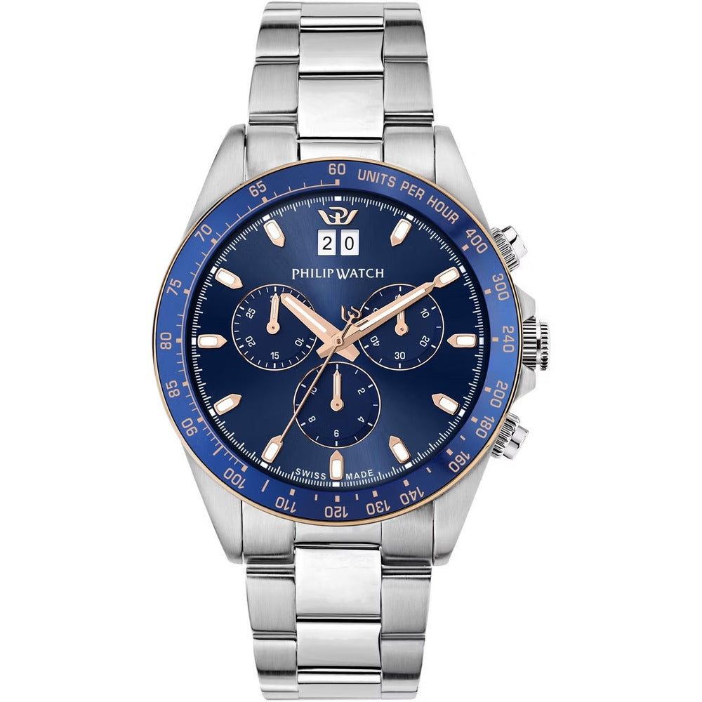 Orologio Cronografo Philip Watch Caribe Sport Silver/Blue