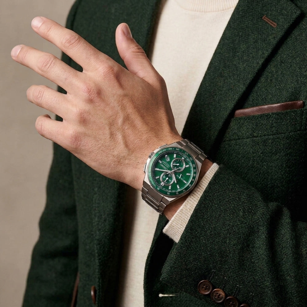 Orologio Citizen Radiocontrollato AT8 Crono Super Titanio Verde