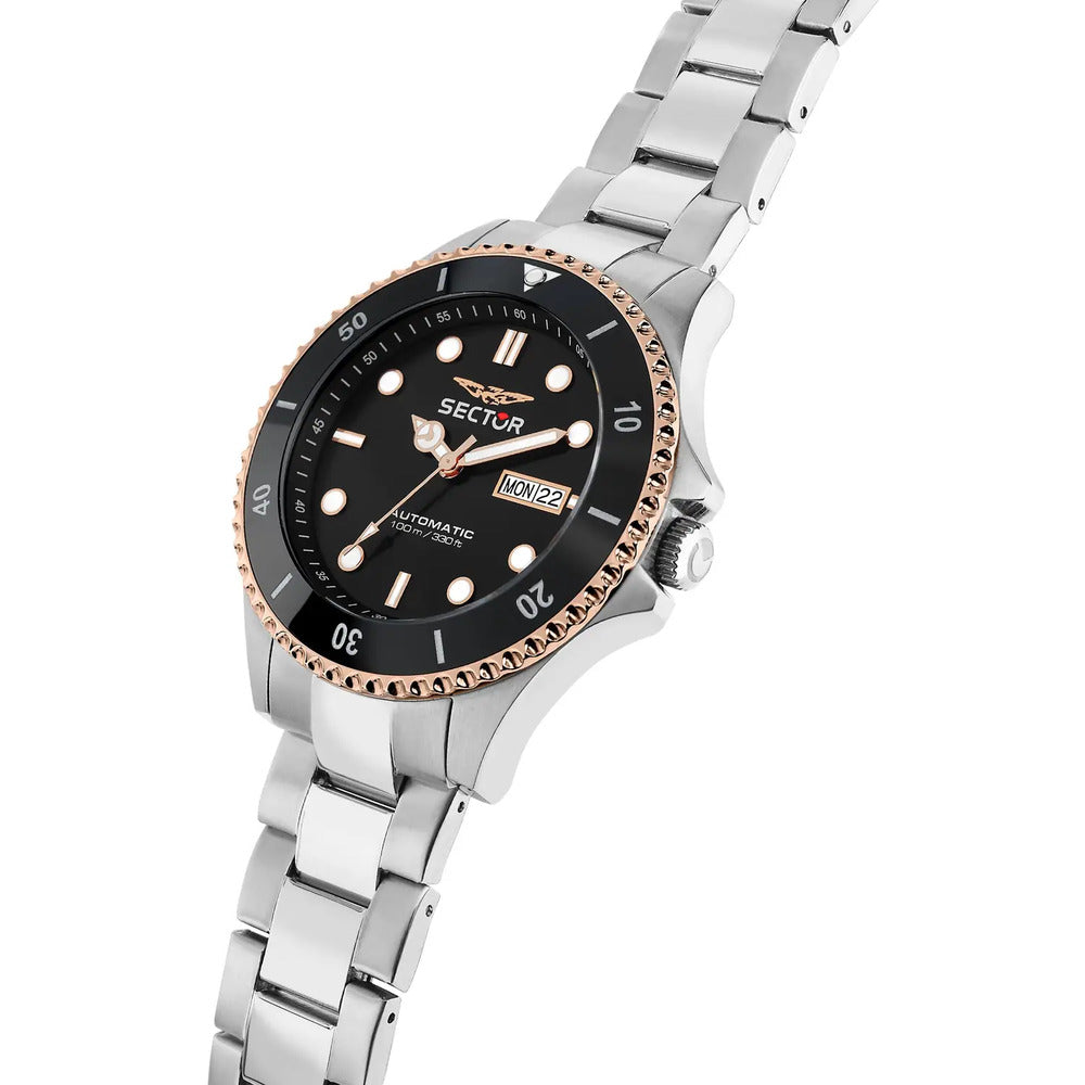 Orologio Uomo SECTOR Silver/Black/Rosegold