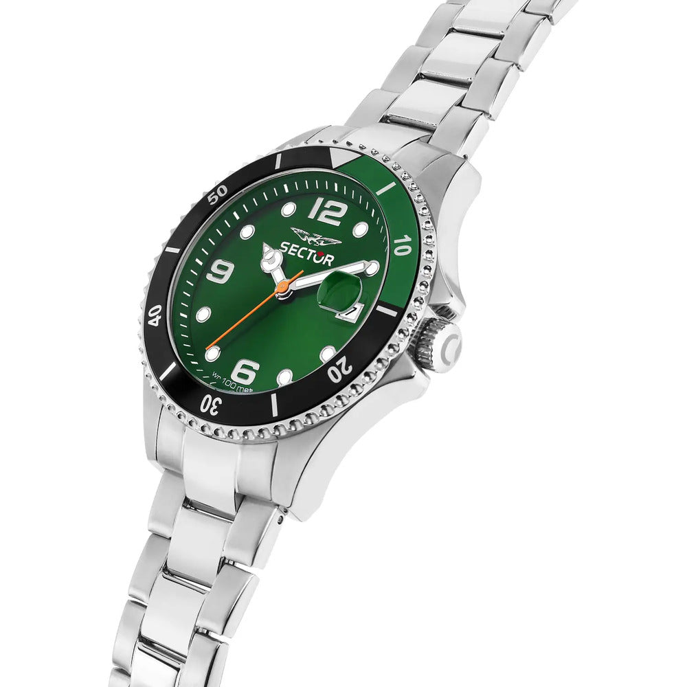 Orologio Uomo SECTOR Silver/Green/Black