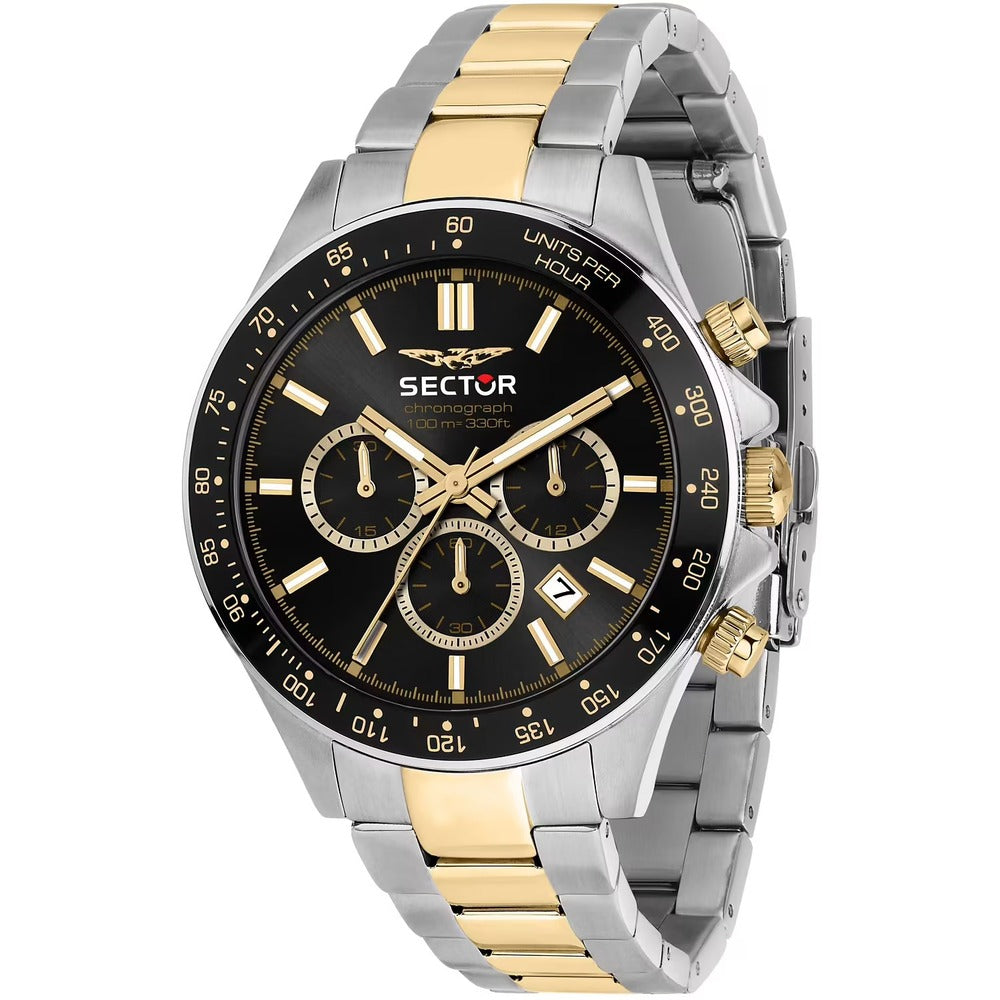 Orologio Cronografo da Uomo SECTOR Silver/Gold/Black