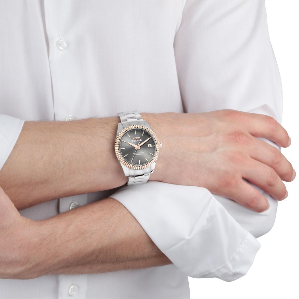 Orologio Uomo SECTOR 240 Black/Rosegold