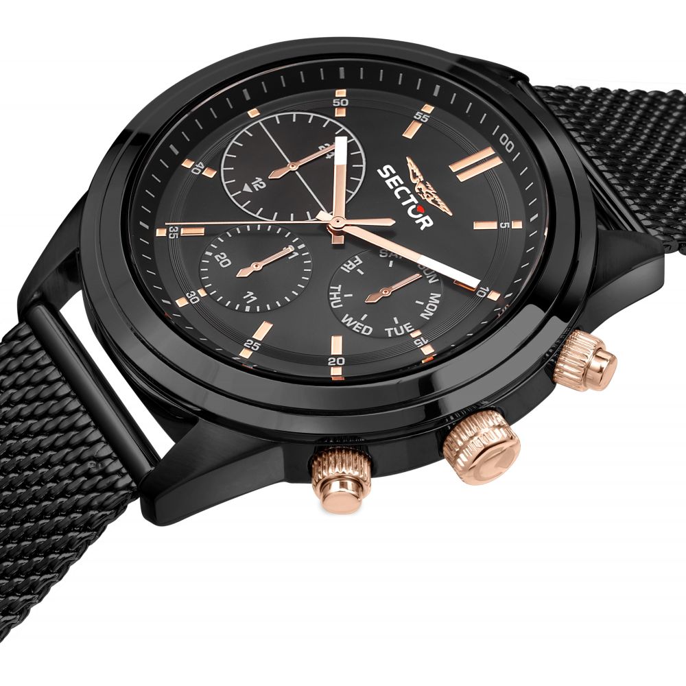 Orologio Uomo SECTOR Black/Rosegold