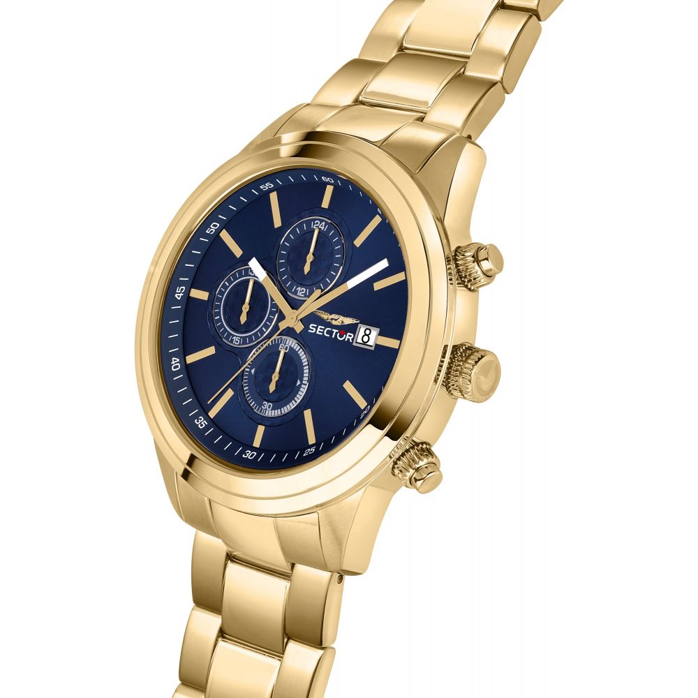 Orologio Cronografo Uomo SECTOR Gold/Blue