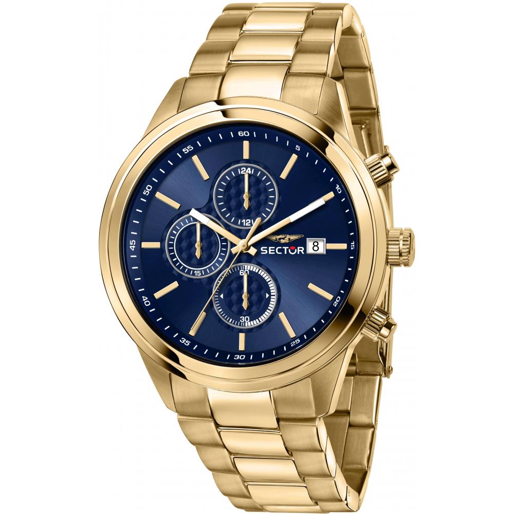Orologio Cronografo Uomo SECTOR Gold/Blue