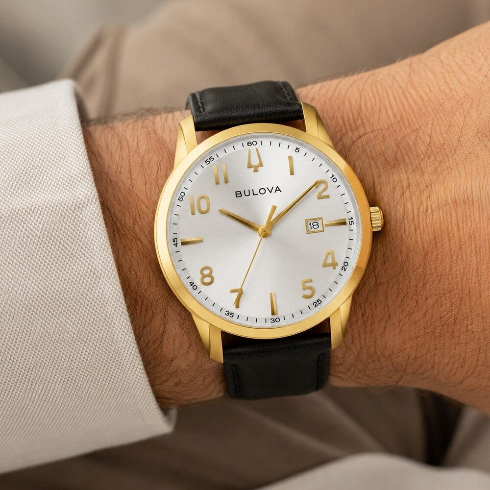 Orologio Bulova Sutton Classic Gold e Pelle nera