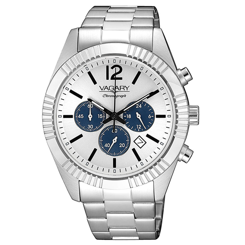 Orologio VAGARY by CITIZEN Timeless Crono Silver/Blue