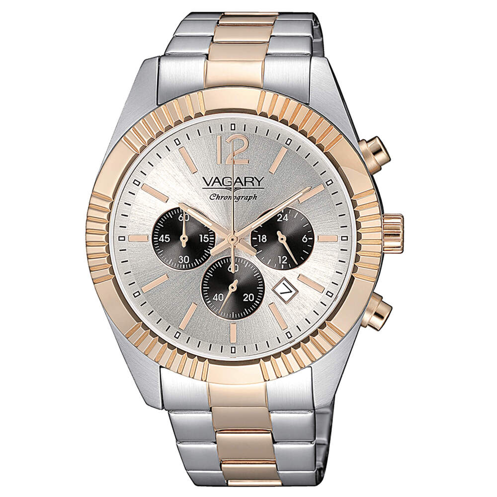 Orologio VAGARY by CITIZEN Timeless Crono Silver/Rosegold
